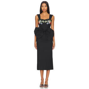 Revolve Fanm Mon Dolce Dress black embroidered floral size S NWT $379msrp